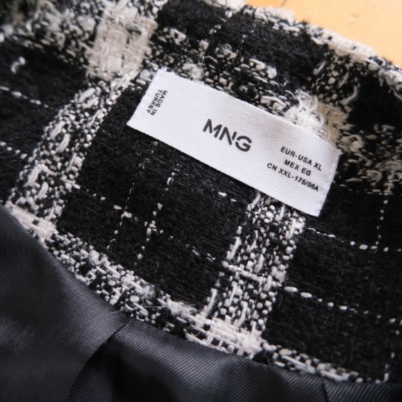Mango  Check Tweed Jacket in XL - Picture 10 of 14
